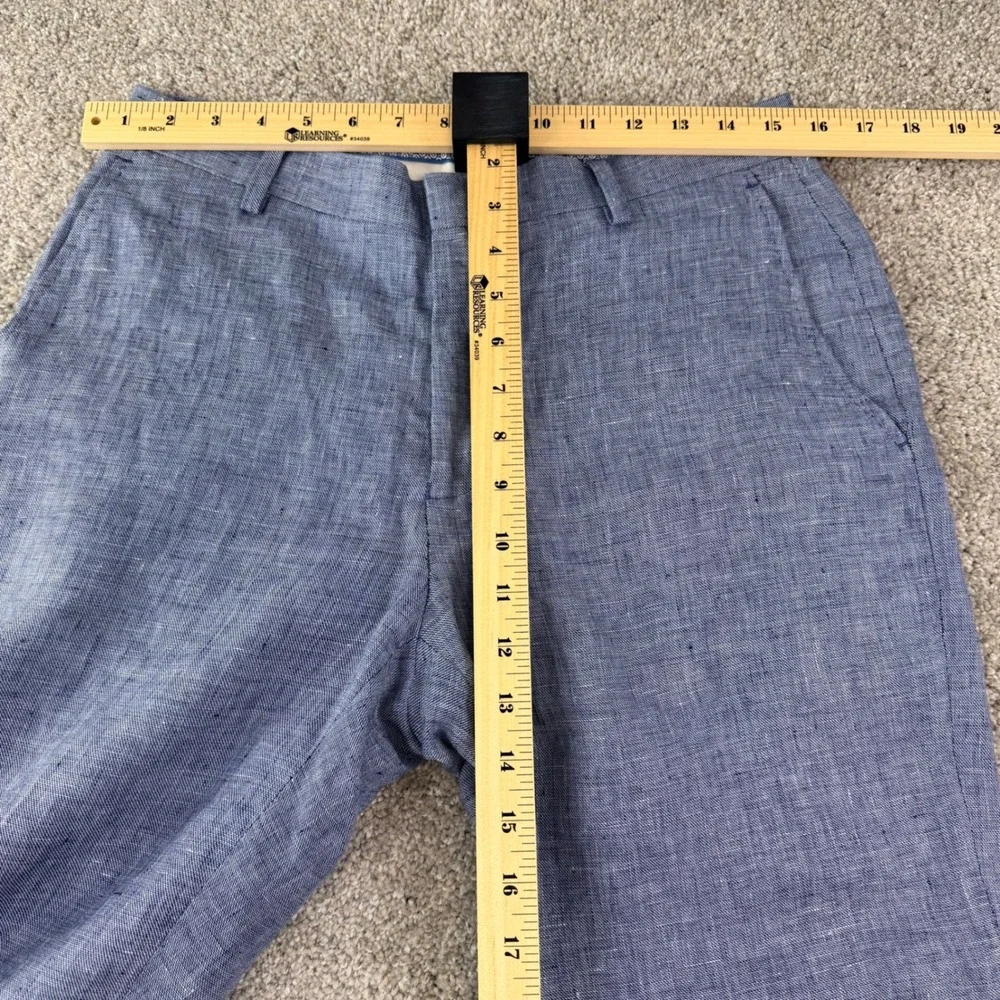 Murano Men’s Light Blue Linen-Blend Dress Pants